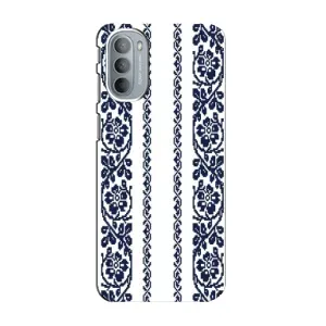 Силиконовый Чехол на Motorola MOTO G41 с картинкой Вышиванки (Синяя вышиванка)