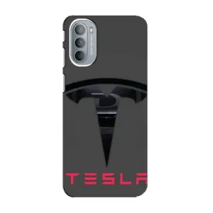 Силіконовий бампер з картинкою машини на Motorola MOTO G41 (Logo TESLA)