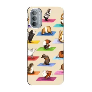 Чехол с Прикольным принтом на Motorola MOTO G41 (Ёга свинок)
