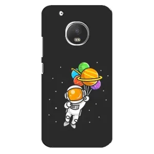 Силиконовый Чехол с принтом "Космонавты" на Motorola MOTO G5 Plus (Космонавт с шариками)