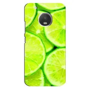 Чехол с изображением вкусной еды для Motorola MOTO G5 Plus (Лайм)