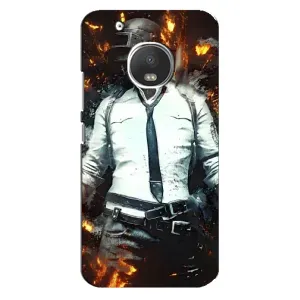 Силиконовый чехол с картинкой "Герой Pubg" на Motorola MOTO G5 Plus (Man Пубг)