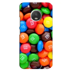 Чехол с изображением вкусной еды для Motorola MOTO G5 Plus (Разноцветные M&M'S)