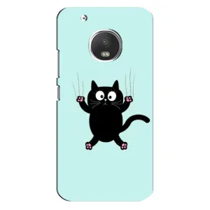 Силиконовый чехол с котиком для Motorola MOTO G5 Plus (Падающий кот)
