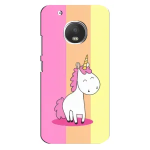Чехол Unicorn на Motorola MOTO G5 Plus (Радужный Единорог)