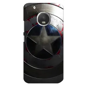 Чехол с Щитом Капитана Америки на Motorola MOTO G5 Plus (Ретро Щит Капитана)