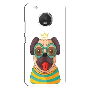Бампер для Motorola MOTO G5 Plus с картинкой "Песики" (Собака Король)