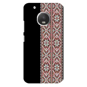 Силиконовый Чехол на Motorola MOTO G5 Plus с картинкой Вышиванки (Стильная вишиванка)