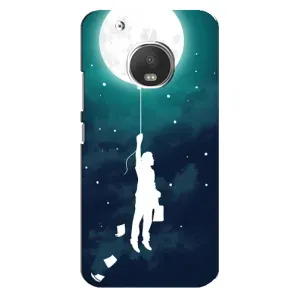 Чехол (ТПУ) с планетами на Motorola MOTO G5 Plus (To The moon)