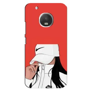 Силиконовый Чехол на Motorola MOTO G5 с картинкой Стильных Девушек (Девушка Nike)