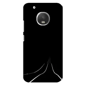 Чехол с картинками на черном фоне для Motorola MOTO G5 (Дорога)