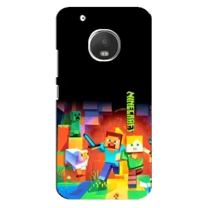 Чехлы для Motorola MOTO G5 (Персонажи Майн Крафт) (Герой Майнкрафт)
