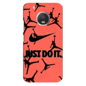 Силиконовый Чехол Nike Air Jordan на Мото Джи 5 (Just Do It)