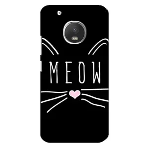 Бампер с изображением Котиков для Мото Джи 5 (КОТИК MEOW)