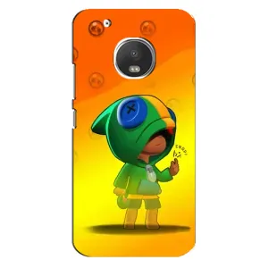 Чехол Бравл Старс для Motorola MOTO G5 (LEON в кофте)