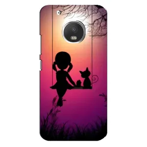 Дівчачий Чохол для Motorola MOTO G5 (На гойдалці)
