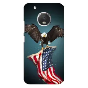 Чехол Флаг USA для Motorola MOTO G5 (Орел и флаг)