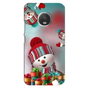 Чехлы на Новый Год Motorola MOTO G5 (Снеговик в шапке)