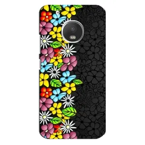 Чехол с Цветами для Motorola MOTO G5 (Яркие цветы)