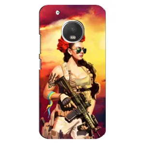ЗСУ Чехлы (TPU) для Motorola MOTO G5 (Женщина солдат)