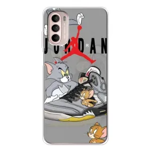 Силиконовый Чехол Nike Air Jordan на Мото Г52 (Air Jordan)