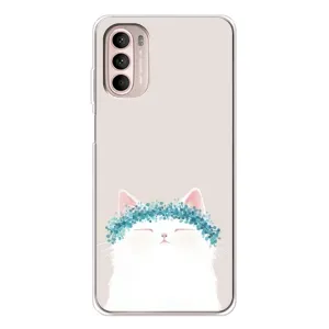 Чехол на тематику: Коты для Motorola MOTO G52 (Белый котик)
