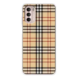 Чехол с Брендами одежды на Мото Г52 (Burberry стиль)