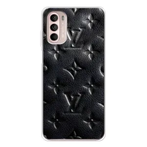 Текстурный Чехол Louis Vuitton для Мото Г52 (Черный ЛВ)
