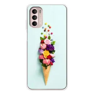 Чехлы с тематикой "ЦВЕТЫ" на Motorola MOTO G52 (Цветок-мороженное)