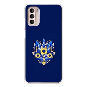 Чехол Укр Символика для Motorola MOTO G52 (Цветущий Герб)