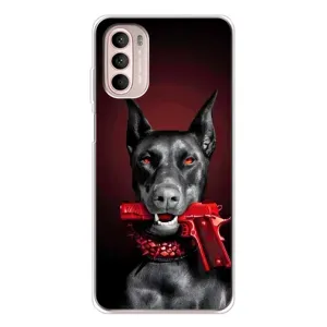 Чехол ДОБЕРМАН для Motorola MOTO G52 (Доберман злой)