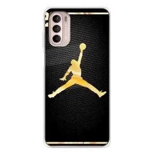 Силиконовый Чехол Nike Air Jordan на Мото Г52 (Джордан 23)