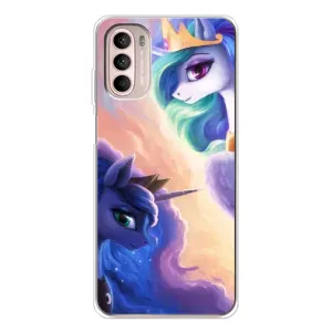 Чехол Unicorn на Motorola MOTO G52 (Единорожки на тучках)
