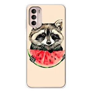 Силиконовый Чехол с Енотами на Motorola MOTO G52 (Енот)