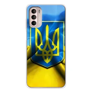 Чехол с картинкой (Патриотический ГЕРБ) на Motorola MOTO G52 (Герб и Флаг Украины)