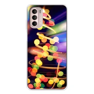 Чехол Новогодняя Елка на Motorola MOTO G52 (Гирлянды)
