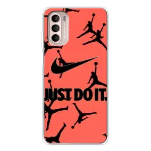 Силиконовый Чехол Nike Air Jordan на Мото Г52 (Just Do It)