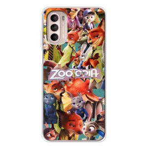 Силіконовий чохол з принтом Зоотрополіс для Motorola MOTO G52 (Колаж героїв)
