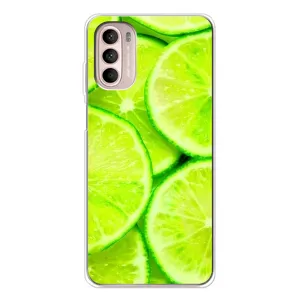 Чехол с изображением вкусной еды для Motorola MOTO G52 (Лайм)