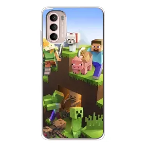 Чехлы для Motorola MOTO G52 (Персонажи Майн Крафт) (Майн-крафт)