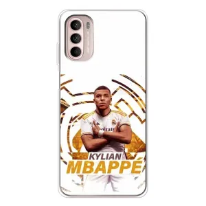 Чехол (TPU) с Футболистом на Motorola MOTO G52 (Мбаппе Реал)
