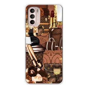 Чехол Стиль Louis Vuitton на Motorola MOTO G52 (Мода Луи Виттон)