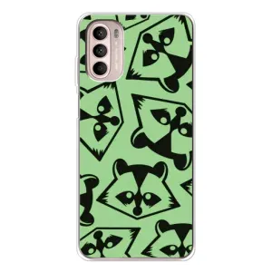 Силиконовый Чехол с Енотами на Motorola MOTO G52 (Мордочки Енота)