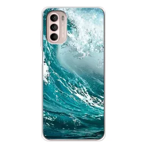 Летний Чехол на Motorola MOTO G52 (Морская волна)