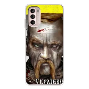 Чехол с картинкой (Патриотический КОЗАК) на Motorola MOTO G52 (Одноглазый Козак)