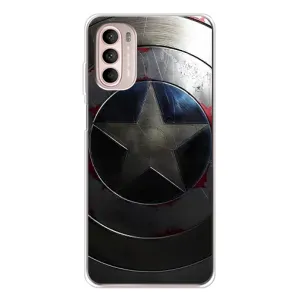 Чехол с Щитом Капитана Америки на Motorola MOTO G52 (Ретро Щит Капитана)
