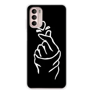 Чехлы (Знак сердечка) на Motorola MOTO G52 (Сердце на черном)