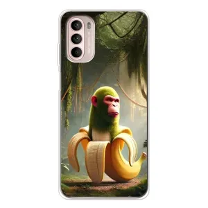 Чехол с мемами тралалело тралала для Motorola MOTO G52 (Шимпанзини бананини)