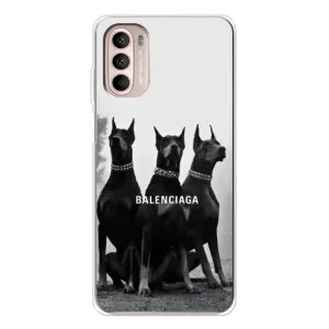 Чехол ДОБЕРМАН для Motorola MOTO G52 (Три добермана)