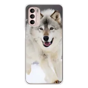 Чехол с Волком на Motorola MOTO G52 (Волк на снегу)